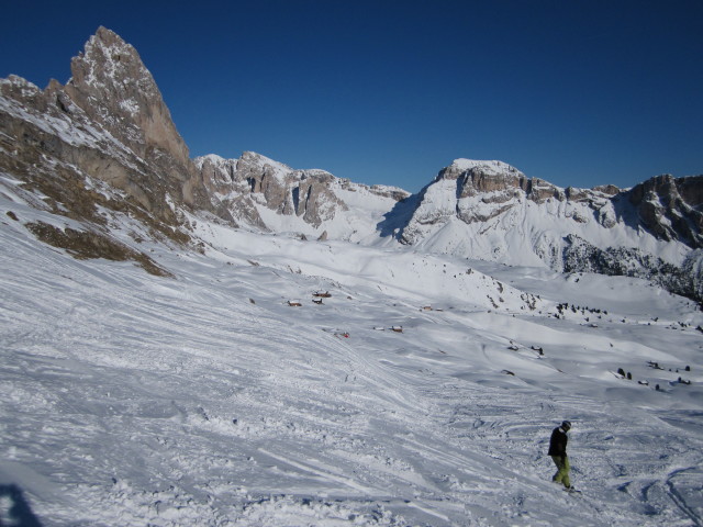 Markus neben der Piste des Sessellifts Fermeda (21. März)