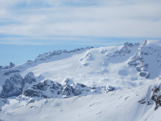 Marmolada von der Bergstation des Sessellifts Vallon aus (23. März)