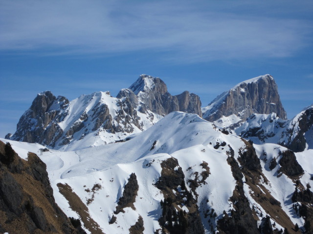 Marmolada von der Bergstation des Sessellifts Col de Valvacin aus (24. März)