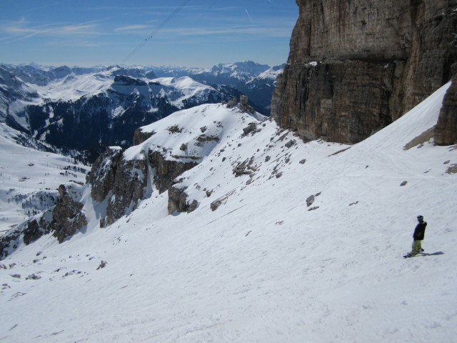 Markus zwischen Forcella Pordoi und Passo Pordoi (24. März)