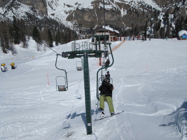 Markus im Sessellift Averau (25. März)