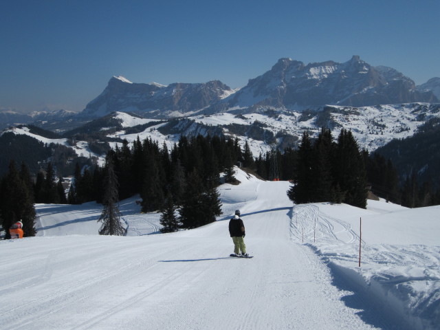 Markus auf der Piste der Umlaufbahn Boè (26. März)