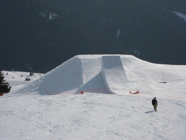 Markus auf der Piste des Sessellifts Arlara (26. März)