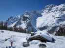 Rifugio Camar Bianc vom Sessellift Casot di Pecol-Col de la Grava aus (20. März)