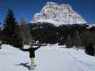 Markus zwischen der Bergstation des Sessellifts Delle Coste und der Piste 2000 (20. März)