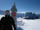 Markus bei der Bergstation des Sessellifts Punta d'Oro, 2.220 m (21. März)