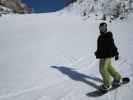 Markus auf der Piste der Umlaufbahn Col Pradat (22. März)