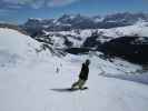 Markus auf der Piste des Sessellifts Vallon (23. März)