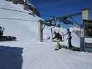 Markus in der Bergstation des Sessellifts Averau, 2.401 m (25. März)