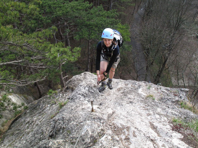 Katarina am Ende der Plattenrampe