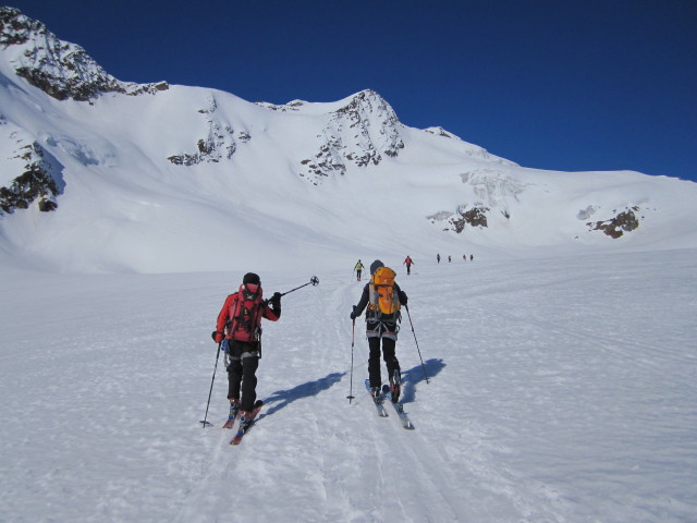 Christoph, Georg, Eva und Ewald am Ghiacciaio dei Forni (21. Apr.)