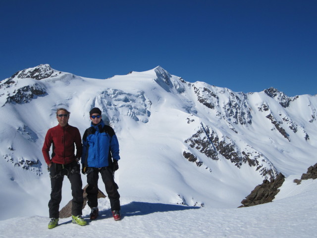 Ich und Christoph am Ghiacciaio dei Forni (22. Apr.)