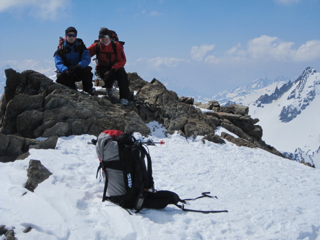 Christoph und Gudrun auf der Cima di Pèio, 3.549 m (22. Apr.)