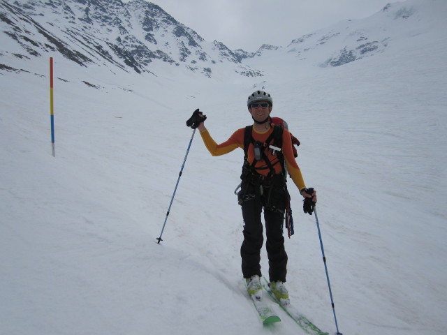 Ich auf der Talabfahrt nach Sulden (23. Apr.)