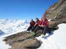 Christoph, Gudrun und ich am Passo Pasquale, 3.423 m (18. Apr.)