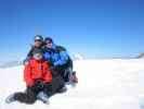 Gudrun, ich und Christoph am Palòn de La Mare, 3.703 m (20. Apr.)