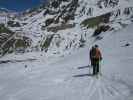 Christoph und Doris zwischen Ghiacciaio dei Forni und Rifugio Cesare Branca (21. Apr.)