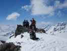 Christoph, Gudrun, Georg und ich auf der Cima di Pèio, 3.549 m (22. Apr.)