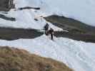 Eva und Doris zwischen Rifugio Cesare Branca und T. Cedèc (22. Apr.)