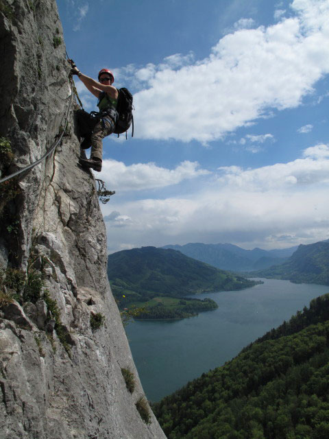 Drachenwand-Klettersteig: Carmen auf der Grauen Platte