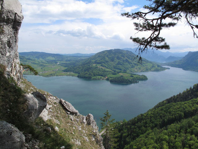 Mondsee vom Drachenwand-Klettersteig aus