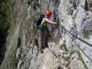 Drachenwand-Klettersteig: Carmen im Götterquergang