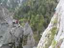 Drachenwand-Klettersteig: Hängebrücke und Pfeilerwand