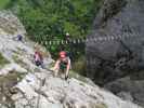 Drachenwand-Klettersteig: Carmen nach der Hängebrücke