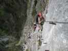 Drachenwand-Klettersteig: Carmen im Pfeilerquergang