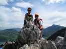 Drachenwand-Klettersteig: Carmen und ich am Zackengrat