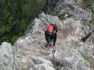 Drachenwand-Klettersteig: Carmen am Gipfelgrat