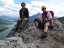 Drachenwand-Klettersteig: Carmen und ich im Ausstieg