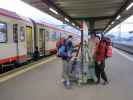 Christoph und Gudrun im Bahnhof Sargans, 482 m (17. Apr.)