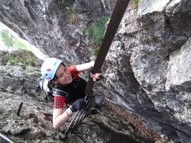 Hanselsteig: Katarina im Hanselkamin