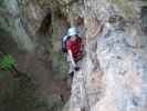 Währinger Klettersteig: Katarina im Einstieg