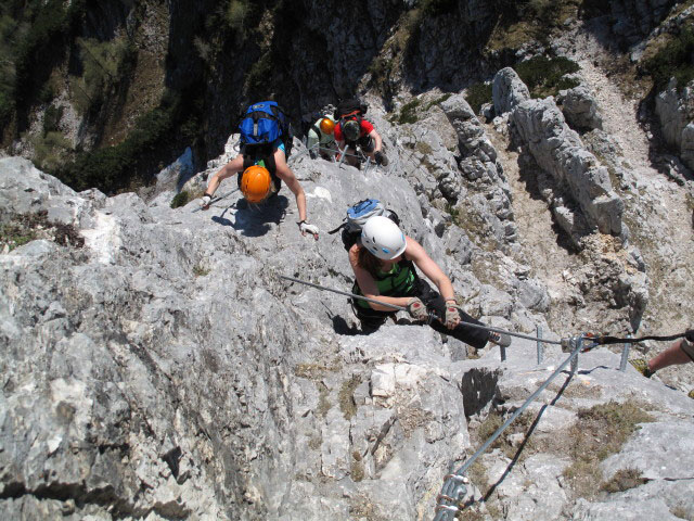 HTL Wels-Klettersteig: Sabrina, Erich, Norbert und Romana