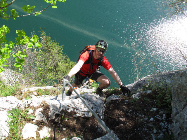 Laserer alpin-Klettersteig: Erich und Norbert auf der Dachsteinstiege