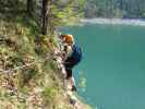 Laserer alpin-Klettersteig: Romana und Sabrina im Einstieg