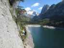 Laserer alpin-Klettersteig: Erich in der Steinwanne