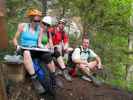 Laserer alpin-Klettersteig: Sabrina, Romana, Norbert und Erich im Adlerhorst