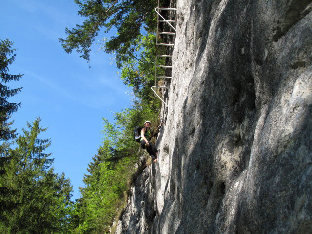 Schmied-Klettersteig: Romana in der Eibenquerung