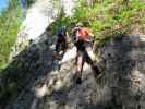 Schmied-Klettersteig: Romana und Norbert im Einstieg