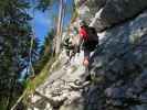 Schmied-Klettersteig: Romana und Norbert im Scharfen Eck