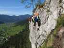 Schmied-Klettersteig: Norbert, Romana und Sabrina auf der Faschlbrücke