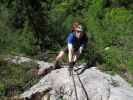 Echernwand-Klettersteig: Norbert im Eibenwald