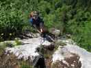 Echernwand-Klettersteig: Norbert im Eibenwald