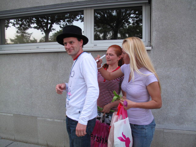 Andreas auf der Wagramer Stra&szlig;e