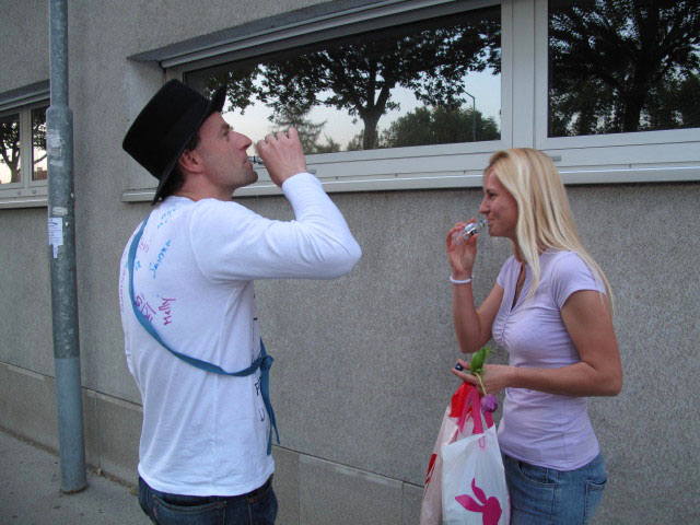 Andreas auf der Wagramer Stra&szlig;e