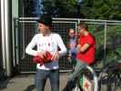 Andreas, ? und Michael bei der U-Bahn-Station Alte Donau