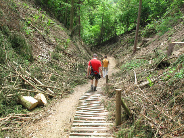 Norbert und Andreas auf Weg 740B zwischen Thesenfelsen und Alter Sandwirt